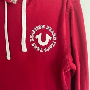 True Religion Bold Red Graphic Men’s hoodie in size medium
